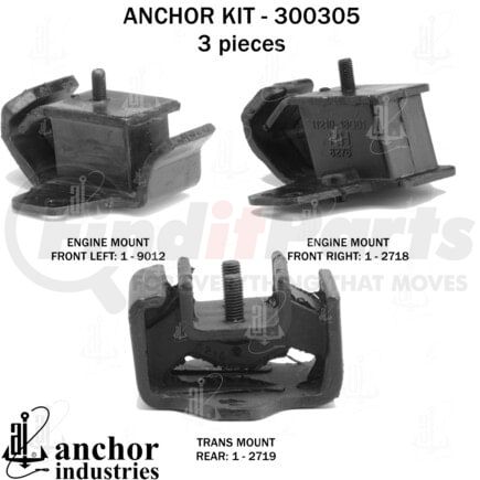 300305 by ANCHOR MOTOR MOUNTS - ENGINE MNT KIT