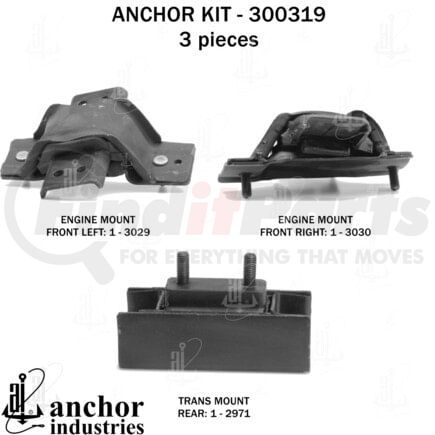 300319 by ANCHOR MOTOR MOUNTS - ENGINE MNT KIT