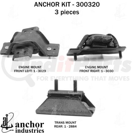 300320 by ANCHOR MOTOR MOUNTS - ENGINE MNT KIT