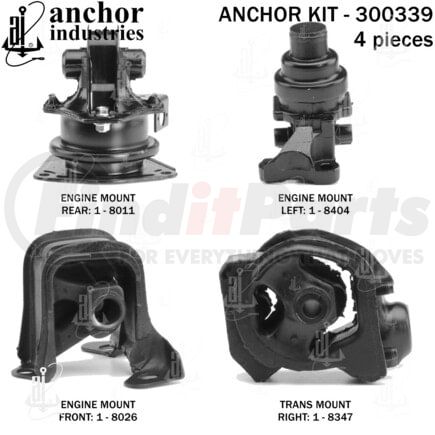 300339 by ANCHOR MOTOR MOUNTS - ENGINE MNT KIT