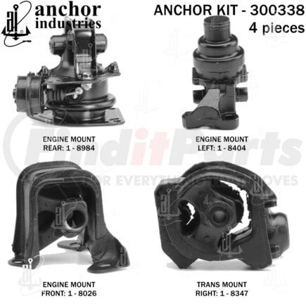 300338 by ANCHOR MOTOR MOUNTS - ENGINE MNT KIT