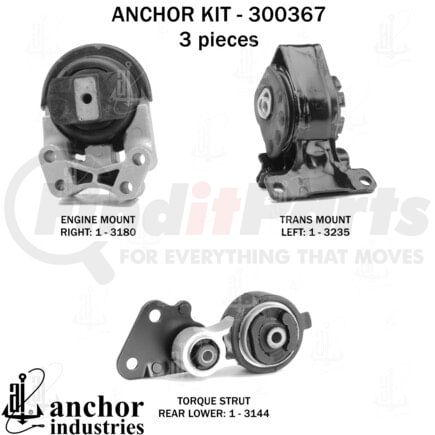 300367 by ANCHOR MOTOR MOUNTS - ENGINE MNT KIT