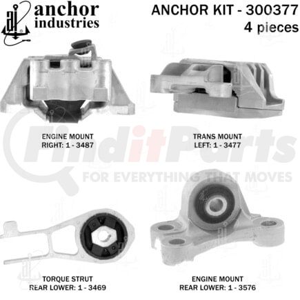 300377 by ANCHOR MOTOR MOUNTS - ENGINE MNT KIT