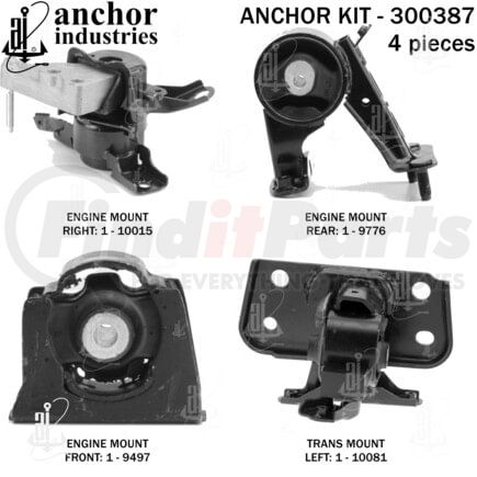 300387 by ANCHOR MOTOR MOUNTS - ENGINE MNT KIT
