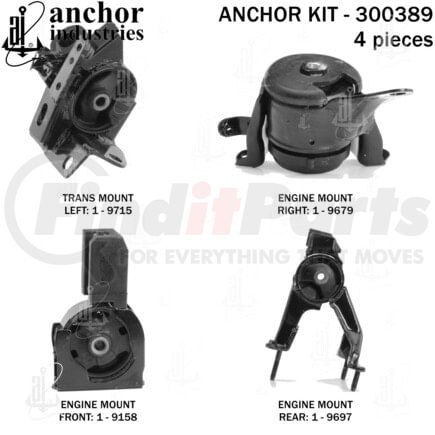 300389 by ANCHOR MOTOR MOUNTS - ENGINE MNT KIT