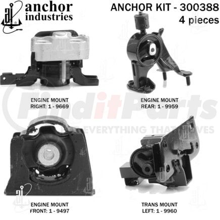 300388 by ANCHOR MOTOR MOUNTS - ENGINE MNT KIT