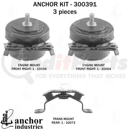 300391 by ANCHOR MOTOR MOUNTS - ENGINE MNT KIT