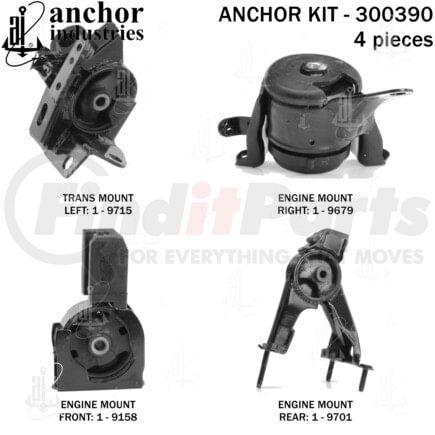 300390 by ANCHOR MOTOR MOUNTS - ENGINE MNT KIT