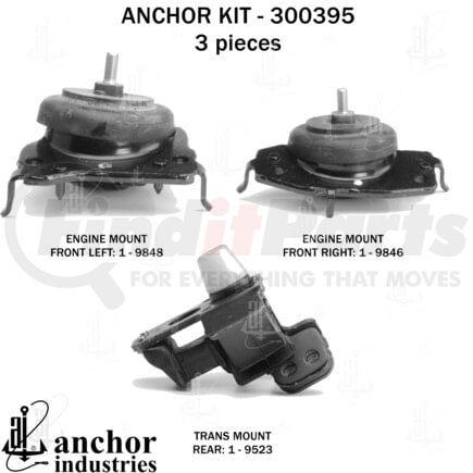300395 by ANCHOR MOTOR MOUNTS - ENGINE MNT KIT