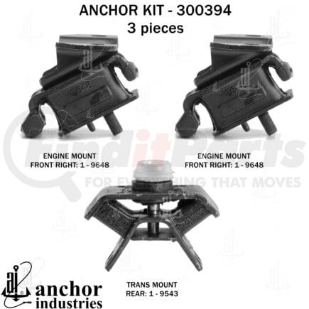 300394 by ANCHOR MOTOR MOUNTS - ENGINE MNT KIT