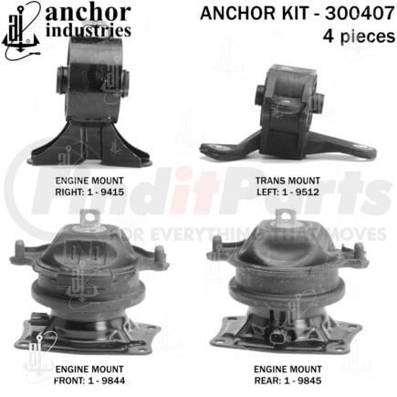 300407 by ANCHOR MOTOR MOUNTS - ENGINE MNT KIT