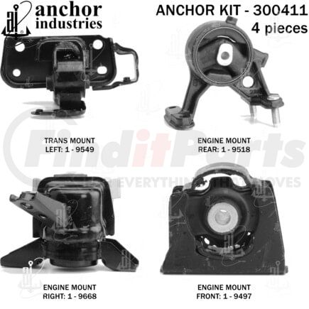 300411 by ANCHOR MOTOR MOUNTS - ENGINE MNT KIT