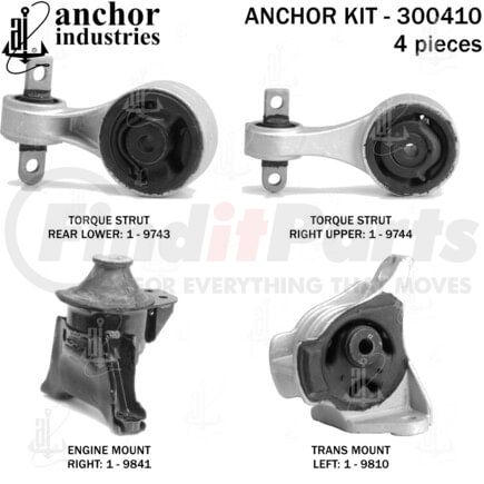 300410 by ANCHOR MOTOR MOUNTS - ENGINE MNT KIT