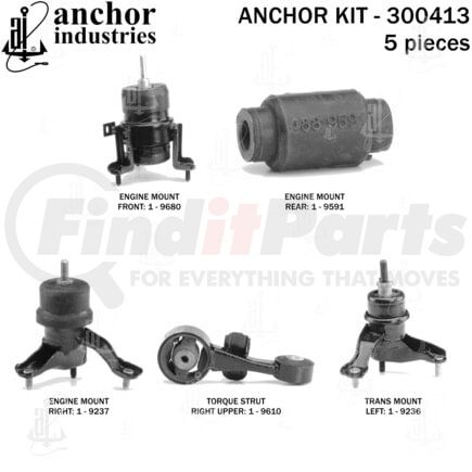 300413 by ANCHOR MOTOR MOUNTS - ENGINE MNT KIT