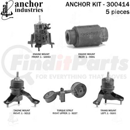 300414 by ANCHOR MOTOR MOUNTS - ENGINE MNT KIT