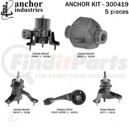 300419 by ANCHOR MOTOR MOUNTS - ENGINE MNT KIT