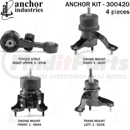 300420 by ANCHOR MOTOR MOUNTS - ENGINE MNT KIT