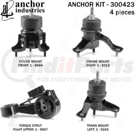 300423 by ANCHOR MOTOR MOUNTS - ENGINE MNT KIT