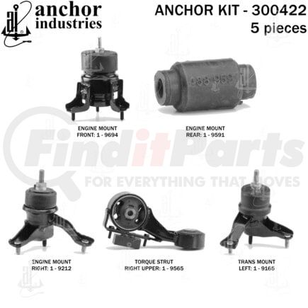 300422 by ANCHOR MOTOR MOUNTS - ENGINE MNT KIT