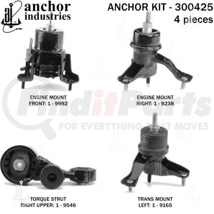 300425 by ANCHOR MOTOR MOUNTS - ENGINE MNT KIT