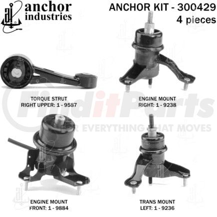 300429 by ANCHOR MOTOR MOUNTS - ENGINE MNT KIT