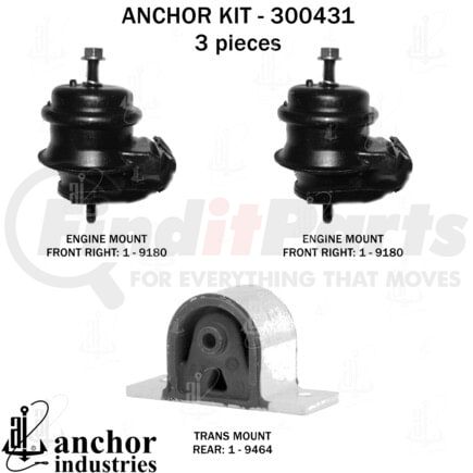 300431 by ANCHOR MOTOR MOUNTS - ENGINE MNT KIT