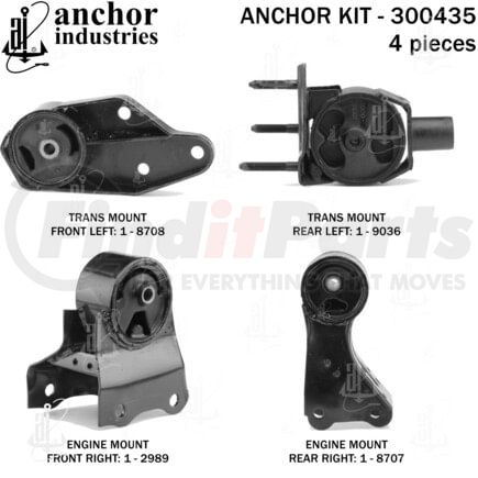 300435 by ANCHOR MOTOR MOUNTS - ENGINE MNT KIT