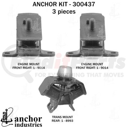 300437 by ANCHOR MOTOR MOUNTS - 300437
