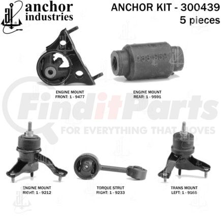 300439 by ANCHOR MOTOR MOUNTS - 300439