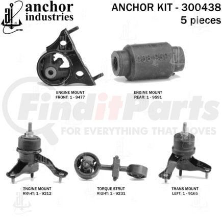 300438 by ANCHOR MOTOR MOUNTS