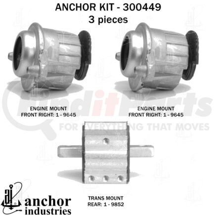 300449 by ANCHOR MOTOR MOUNTS - 300449