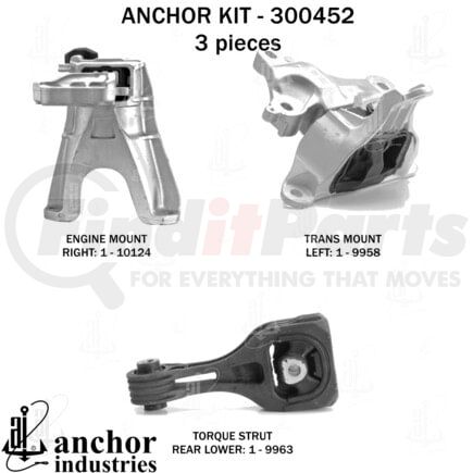 300452 by ANCHOR MOTOR MOUNTS - 300452