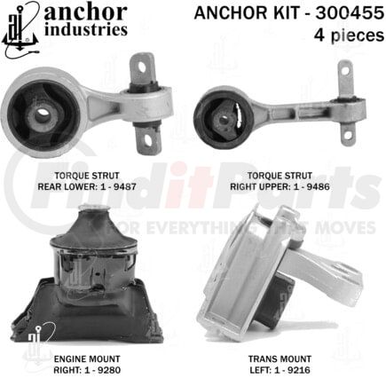 300455 by ANCHOR MOTOR MOUNTS - 300455