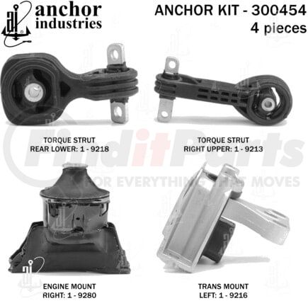 300454 by ANCHOR MOTOR MOUNTS - 300454