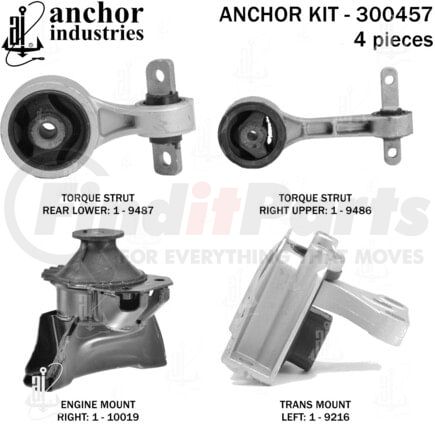 300457 by ANCHOR MOTOR MOUNTS - 300457