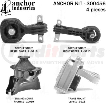 300456 by ANCHOR MOTOR MOUNTS - 300456