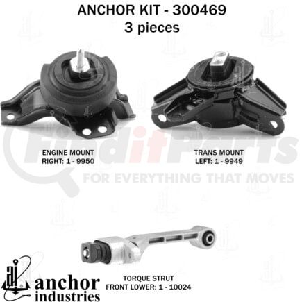 300469 by ANCHOR MOTOR MOUNTS