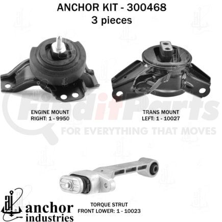 300468 by ANCHOR MOTOR MOUNTS - 300468
