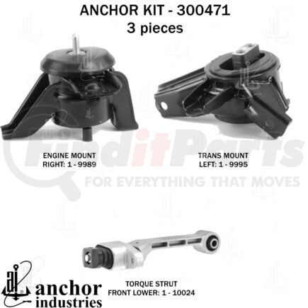 300471 by ANCHOR MOTOR MOUNTS