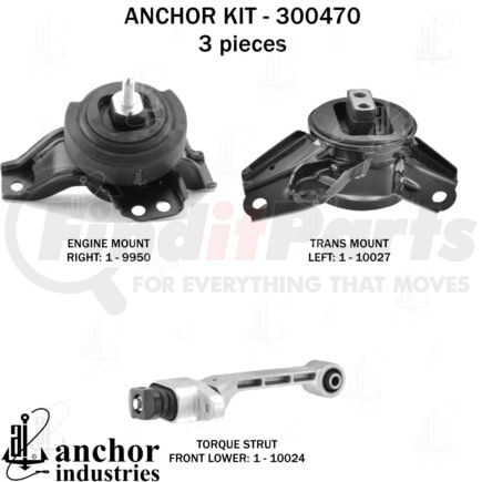 300470 by ANCHOR MOTOR MOUNTS - 300470