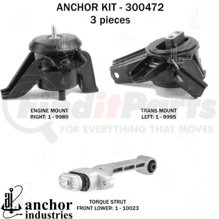 300472 by ANCHOR MOTOR MOUNTS