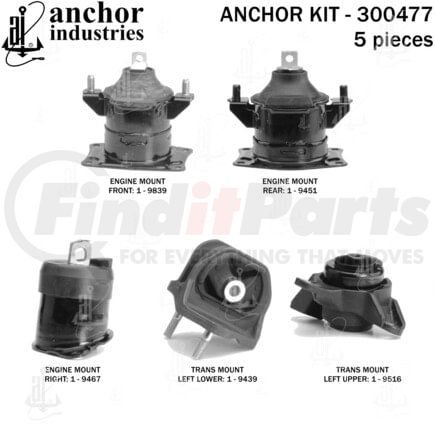 300477 by ANCHOR MOTOR MOUNTS - 300477