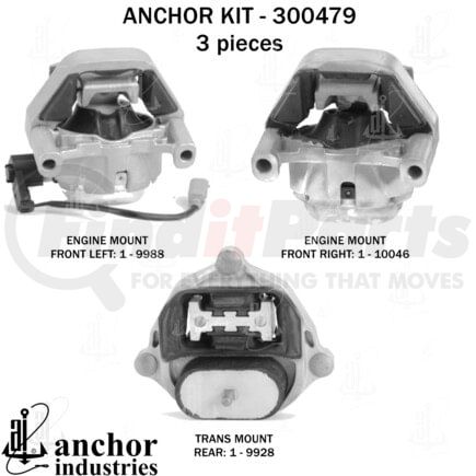 300479 by ANCHOR MOTOR MOUNTS - 300479
