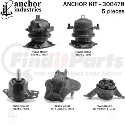 300478 by ANCHOR MOTOR MOUNTS - 300478
