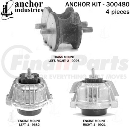 300480 by ANCHOR MOTOR MOUNTS - 300480