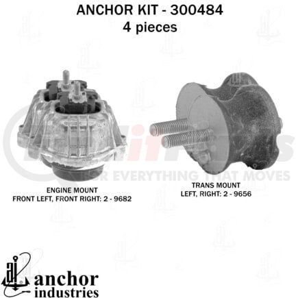 300484 by ANCHOR MOTOR MOUNTS