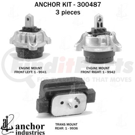 300487 by ANCHOR MOTOR MOUNTS