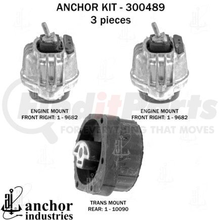 300489 by ANCHOR MOTOR MOUNTS