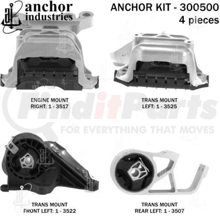 300500 by ANCHOR MOTOR MOUNTS
