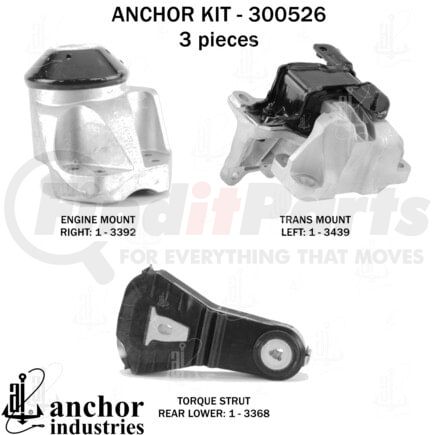 300526 by ANCHOR MOTOR MOUNTS - 300526